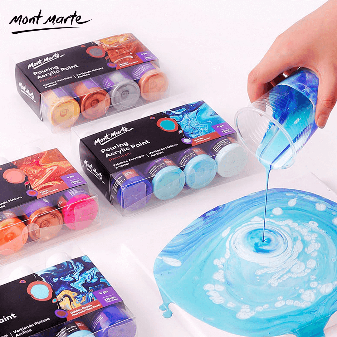 Mont Marte Pouring Acrylic Paint Set Of 4x60ml