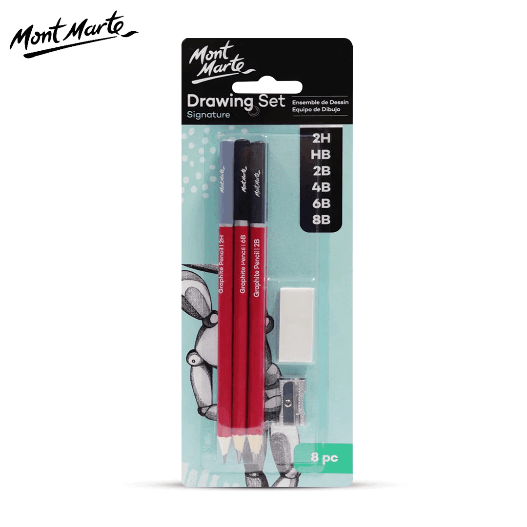 Mont Marte Signature Drawing Pencil Set 8 Pieces