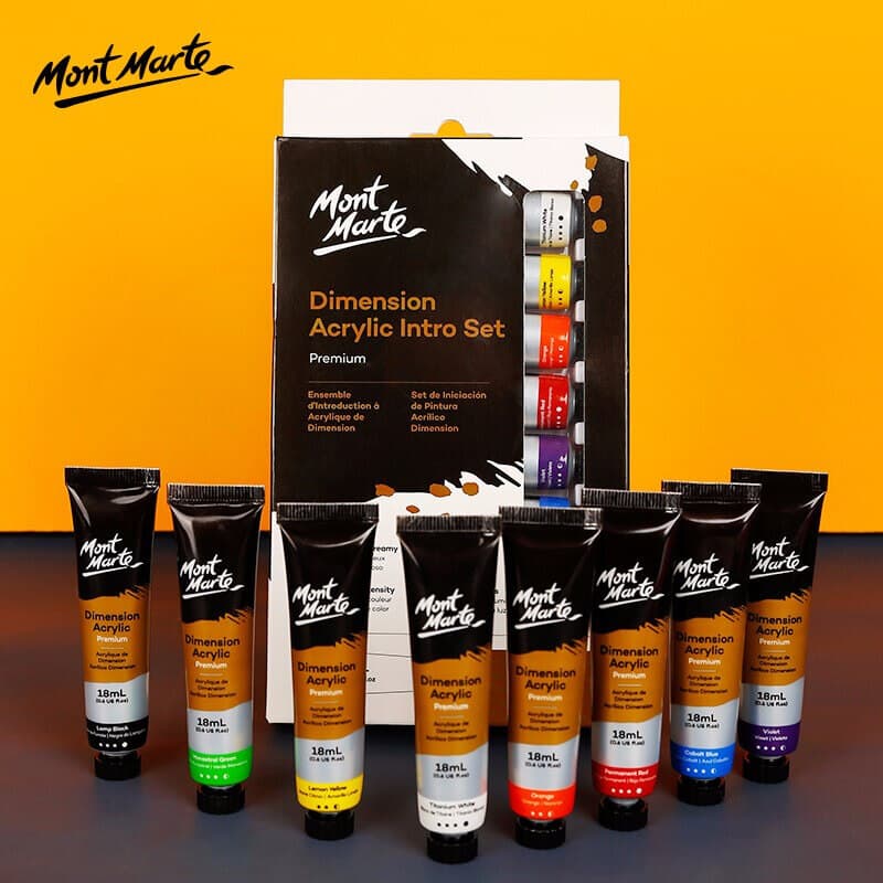Mont Marte Dimension Acrylic Paint Intro Set 8 Pieces