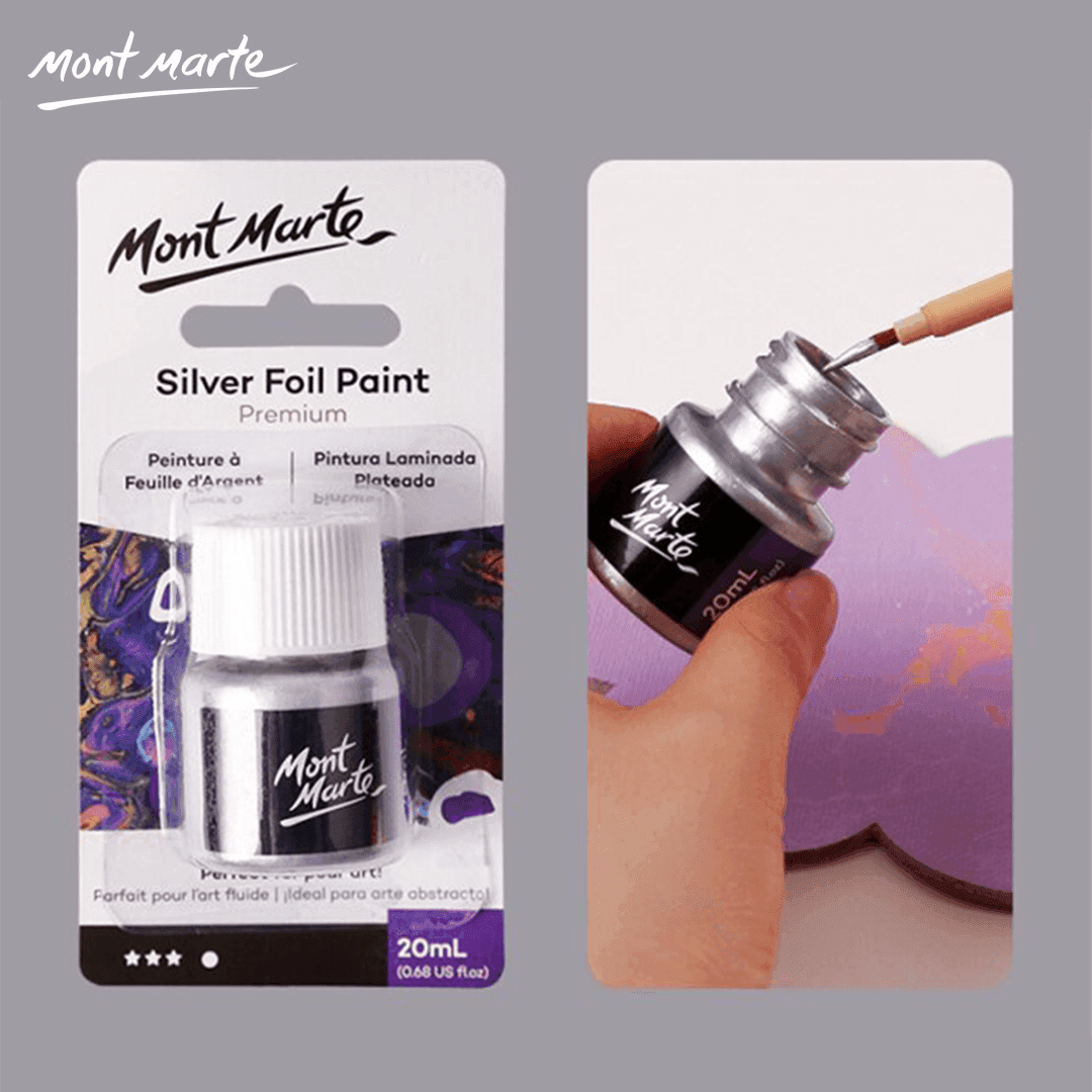 Mont Marte Silver Foil Paint 20ml