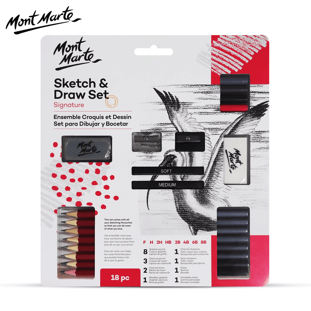 Mont Marte Signature Sketch & Draw 18 Pieces