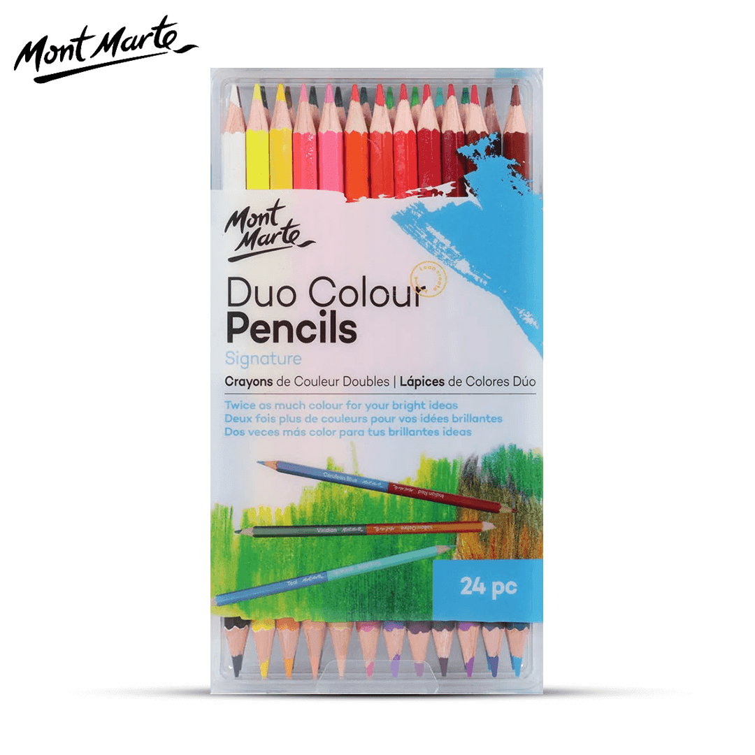 Mont Marte Signature Duo Colored Pencils Set 24 Pieces