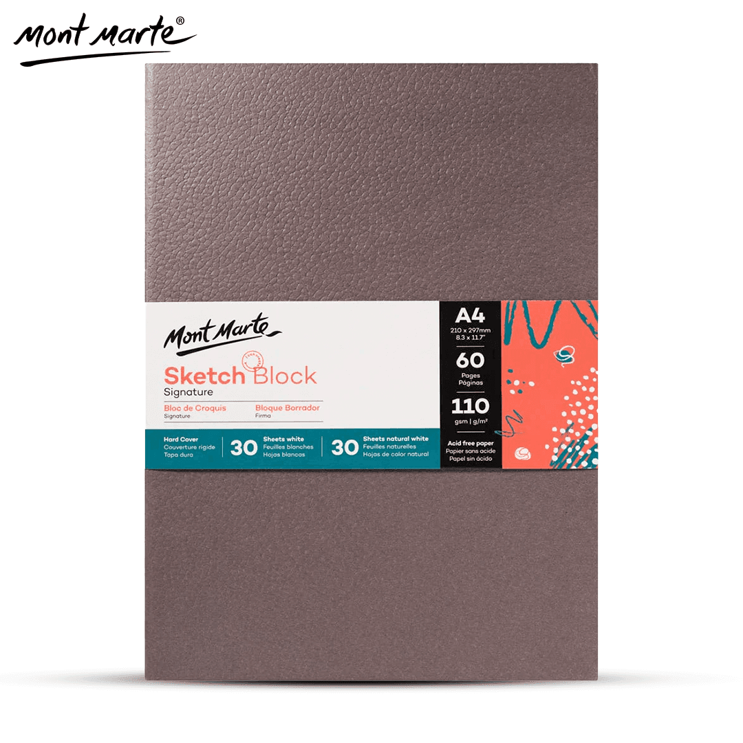 Mont Marte Signature Hard Cover Sketchbook 60 Pages A4 Size