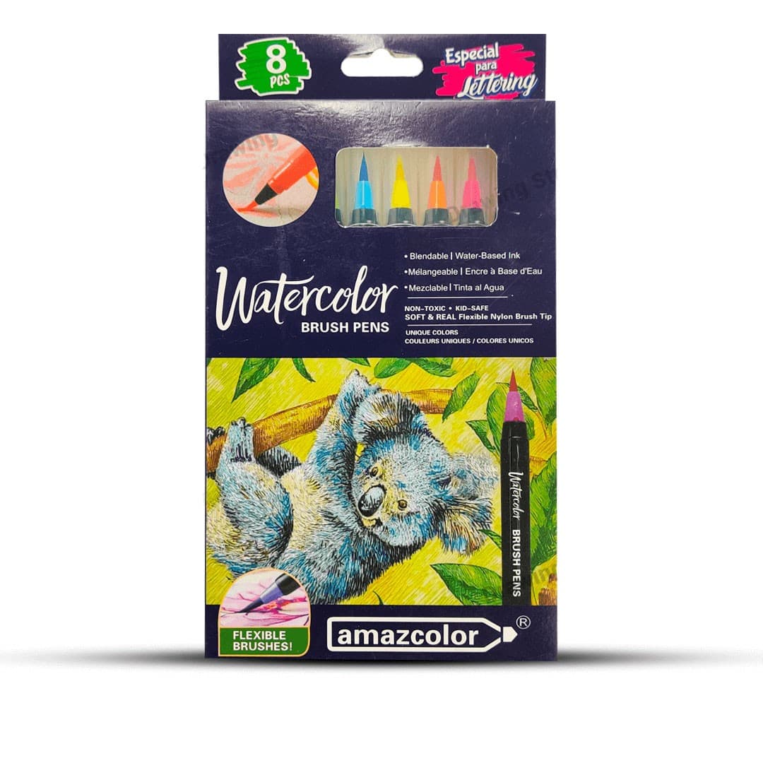 Amazcolor Watercolor Brush Pen Set of 8