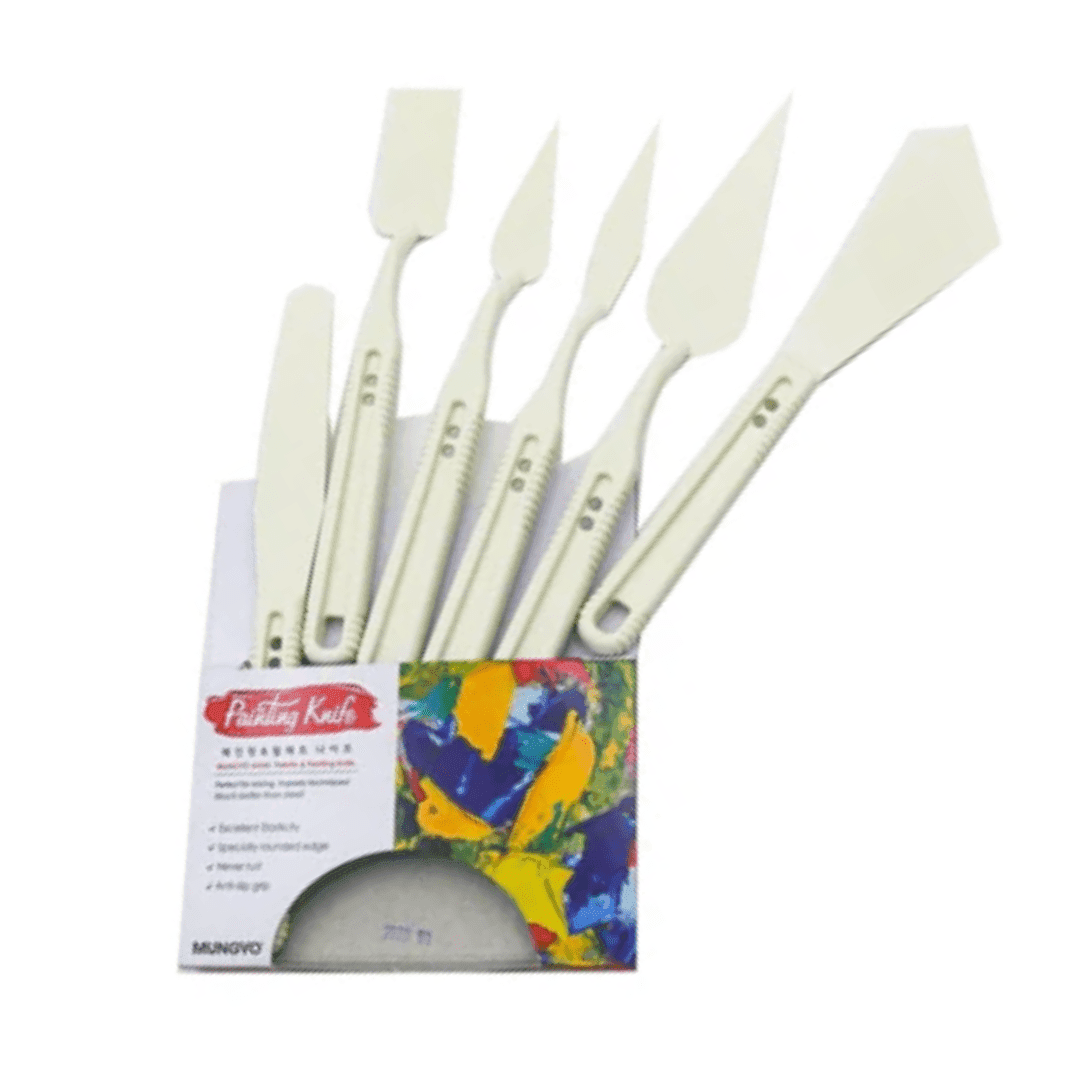 Mungyo Artists Plastic Painting Knife Set of 6Pcs