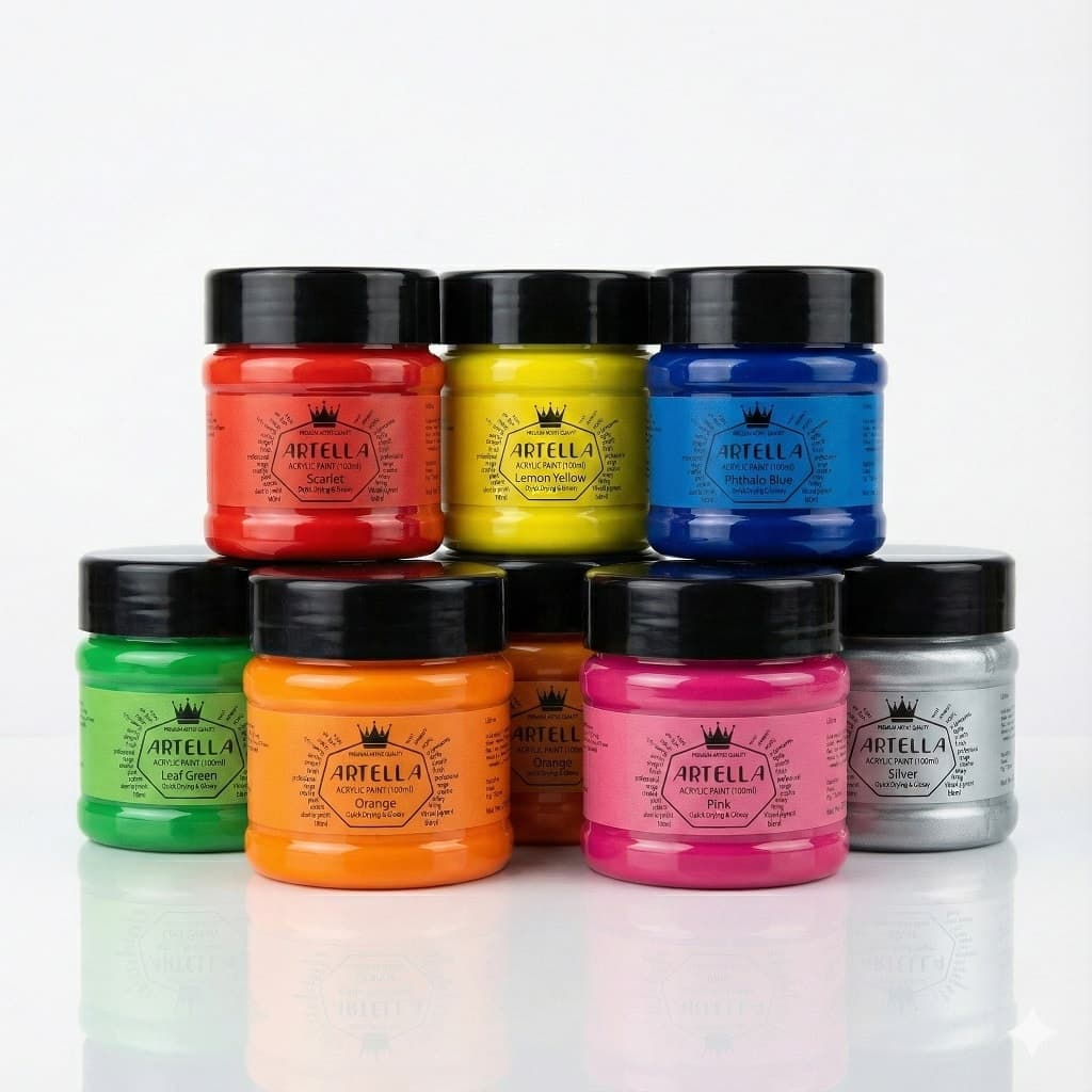 Artella Acrylic Paint Jar 100ml artist grade price in Pakistan