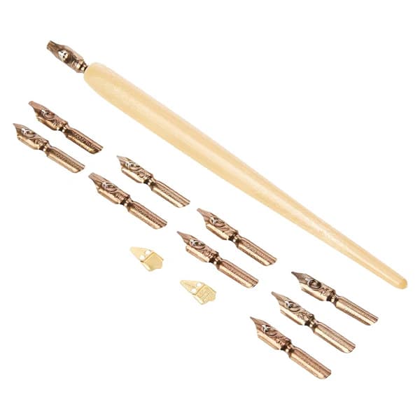 William Mitchell Dip Hand Square Cut Nibs Set with Holder