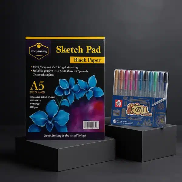 Black Sketch Drawing Set