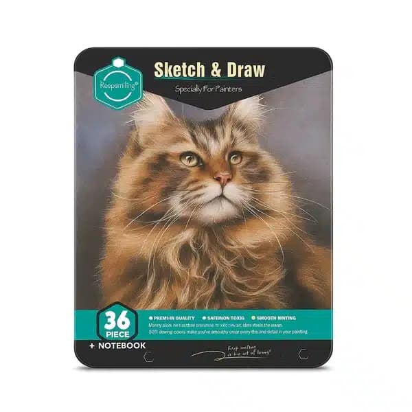 Keep Smiling Sketch & Draw Set Of 36 With Notebook