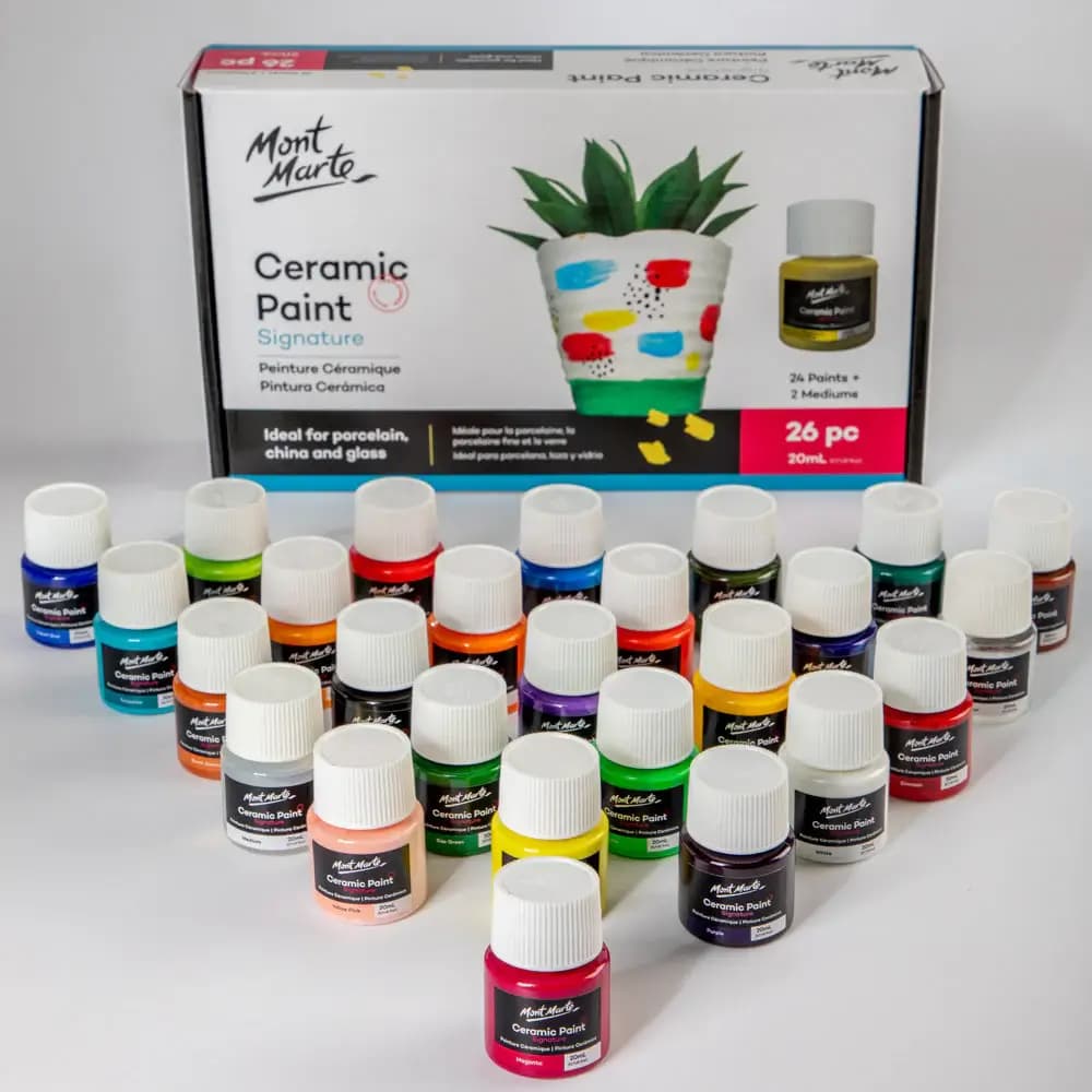 Mont Marte Ceramic Paint Signature Pack Of 26 x 20ml