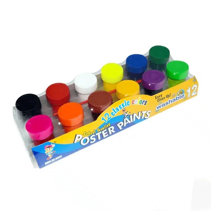 Keep Smiling Washable Poster Paint Set of 12