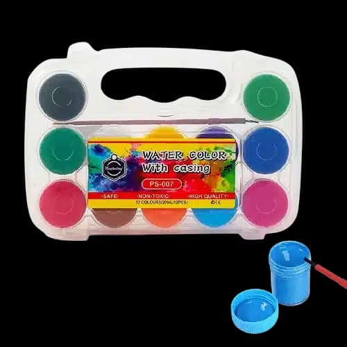 Keep Smiling Watercolor Paints With Casing 12pcs