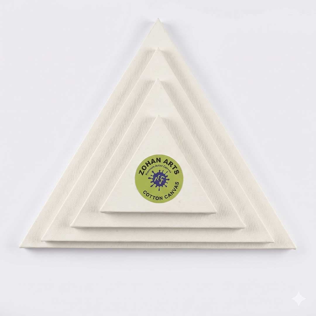 Fine Quality Painting Canvas in Triangle Shape Pack of 5