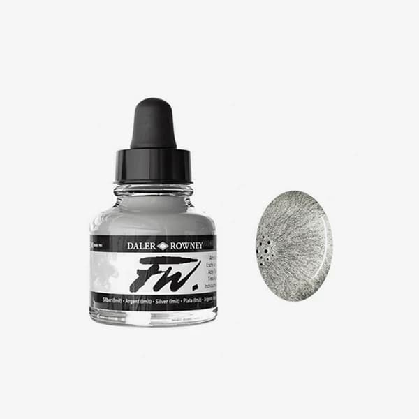 Daler Rowney FW Artists Silver Acrylic Ink 29.5 ML