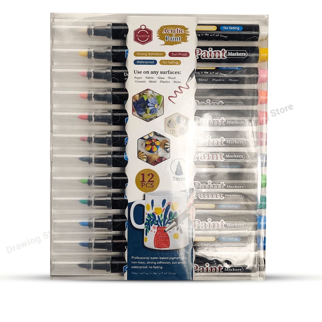 Keep Smiling Permanent Acrylic Paint Marker Set of 12