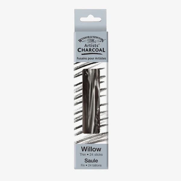 Winsor Newton Watercolor Willow Charcoal No.5 Medium 24 Sticks